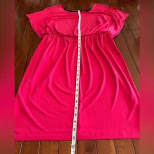 Valerie Bertinelli Pink Dolman Sleeve Sheath Dress Size 10